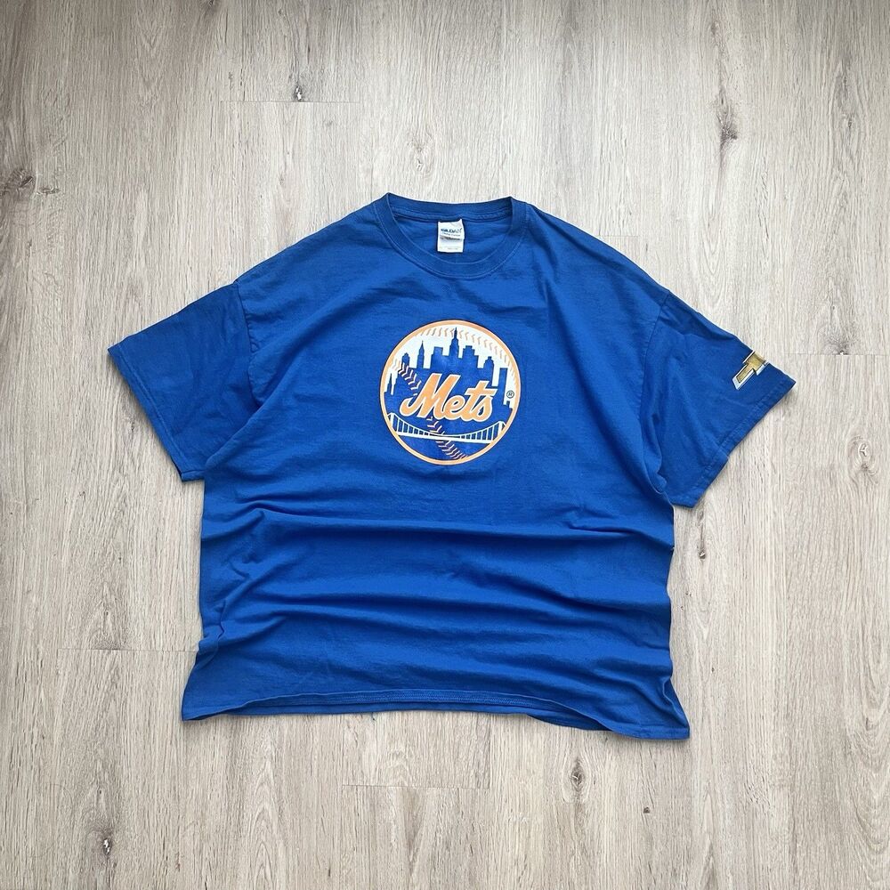 Vintage 90s Style New York Mets Baseball Men’s T-Shirt NY Sports Chevy Blue XL